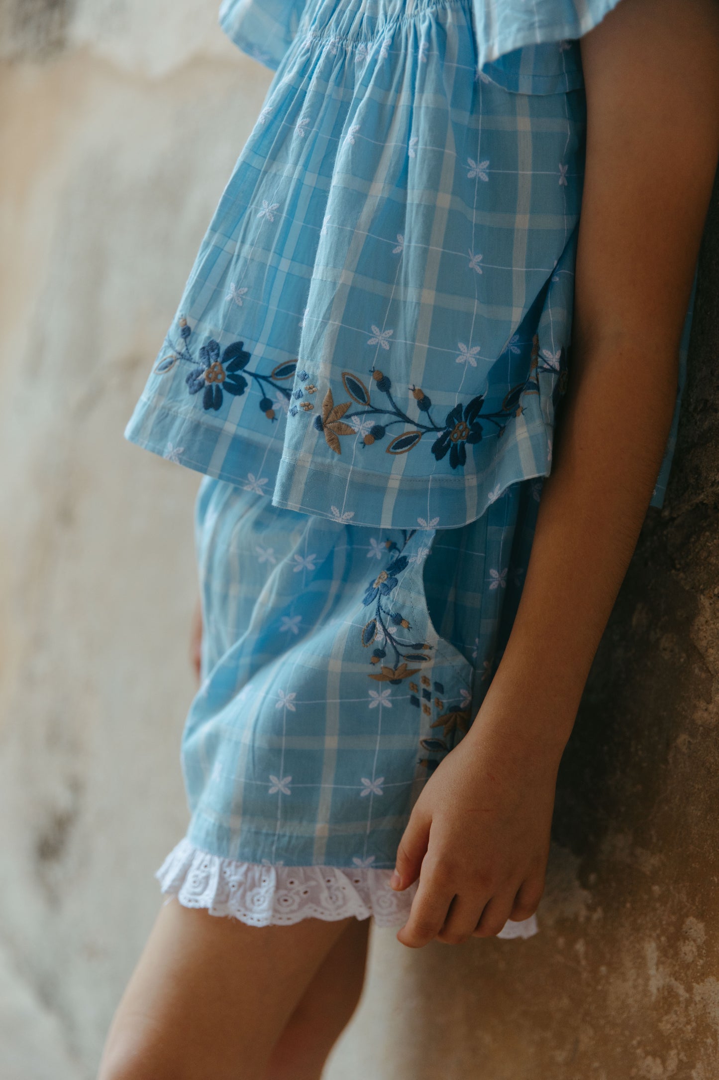 Tulip Vintage Blue Plaid Set