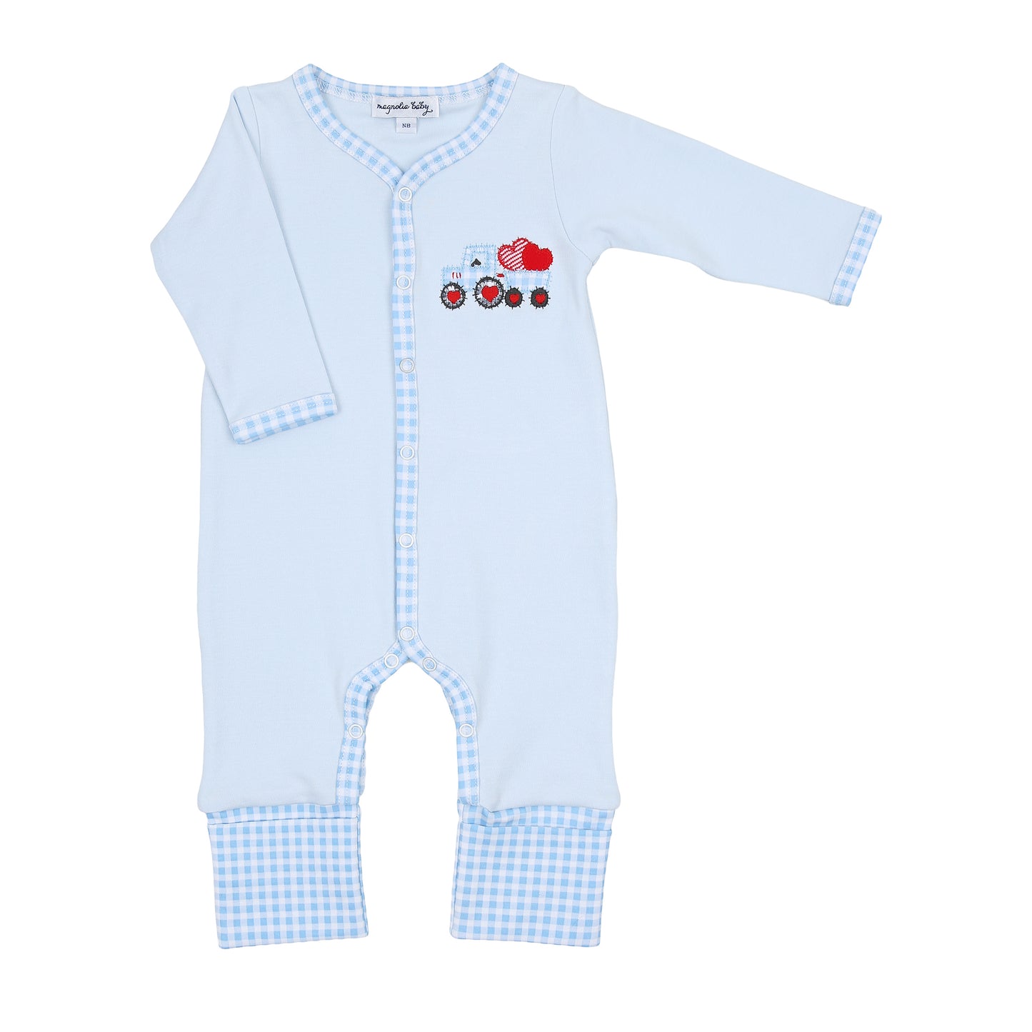 Tractor Full of Love Applique Playsuit