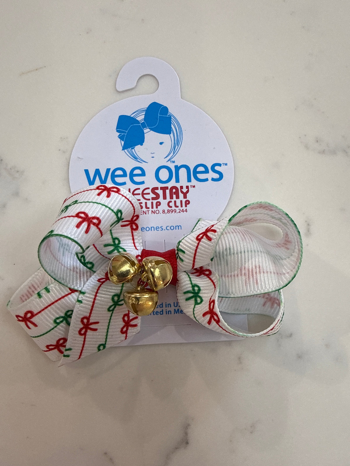 Mini Christmas Printed Jingle Bells Bows