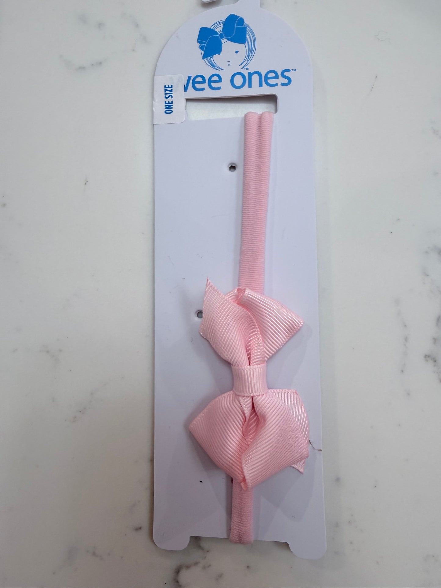 Wee Grosgrain Bow on Matching Skinny Nylon Band