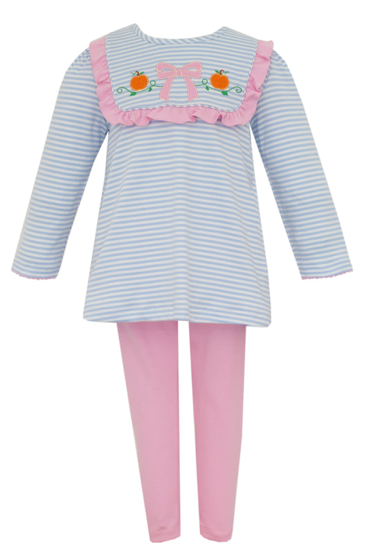 Pumpkin with Bows Knit Tunic Set