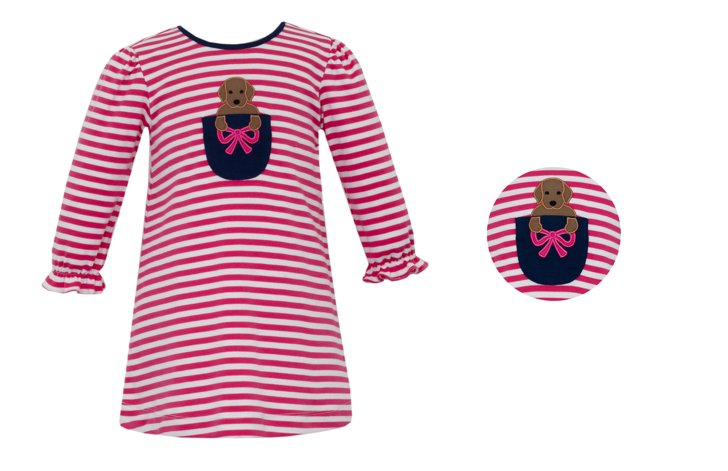 Lab Puppy Hot Pink Stripe Knit Dress