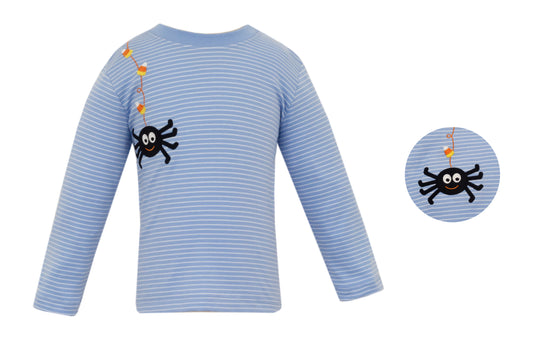 Spider Blue Knit T-Shirt