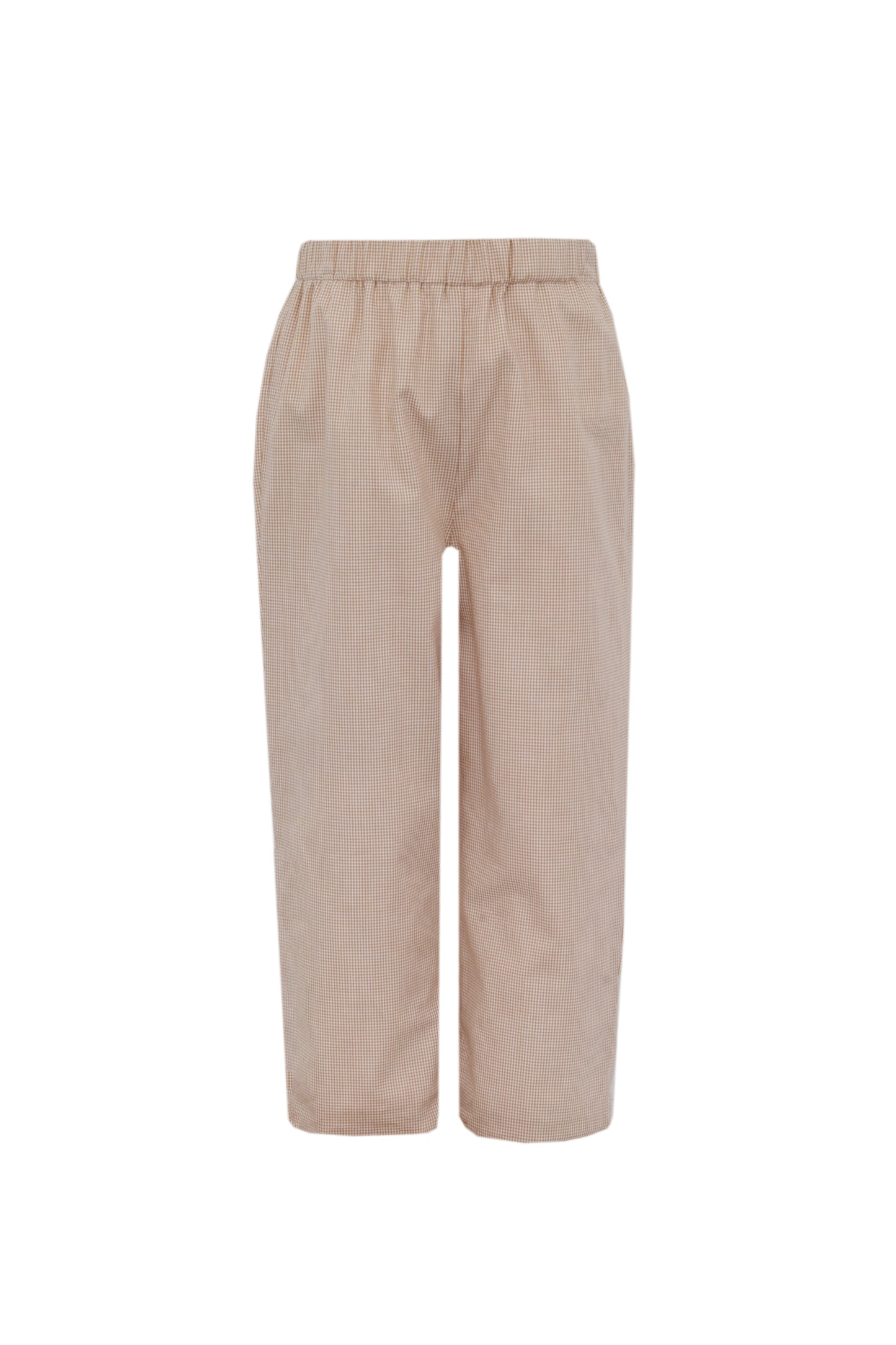 Turkey Blue Knit T with Khaki Gingham Pants