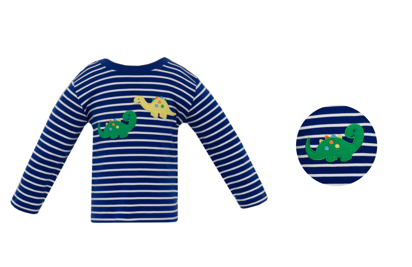 Blue Dinosaur Stripe Pant Set