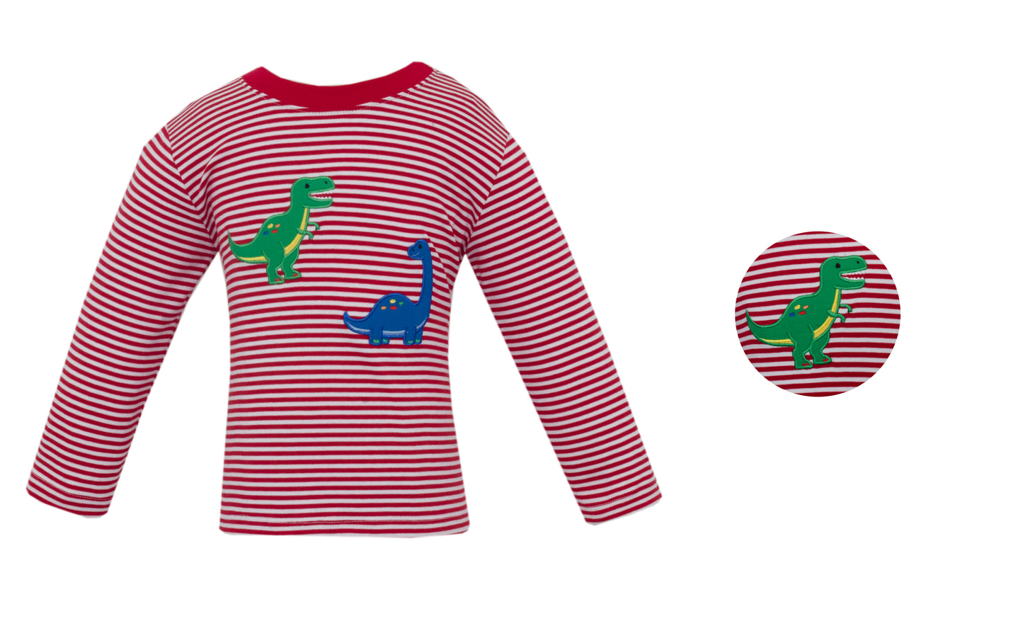 Dinosaurs- Red Stripe Knit T-Shirt