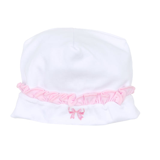 Baby Bows Embroidered Ruffle Hat