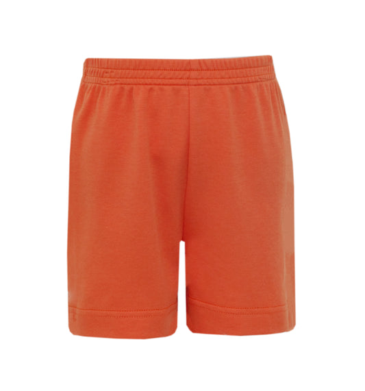 Solid Orange Knit Shorts