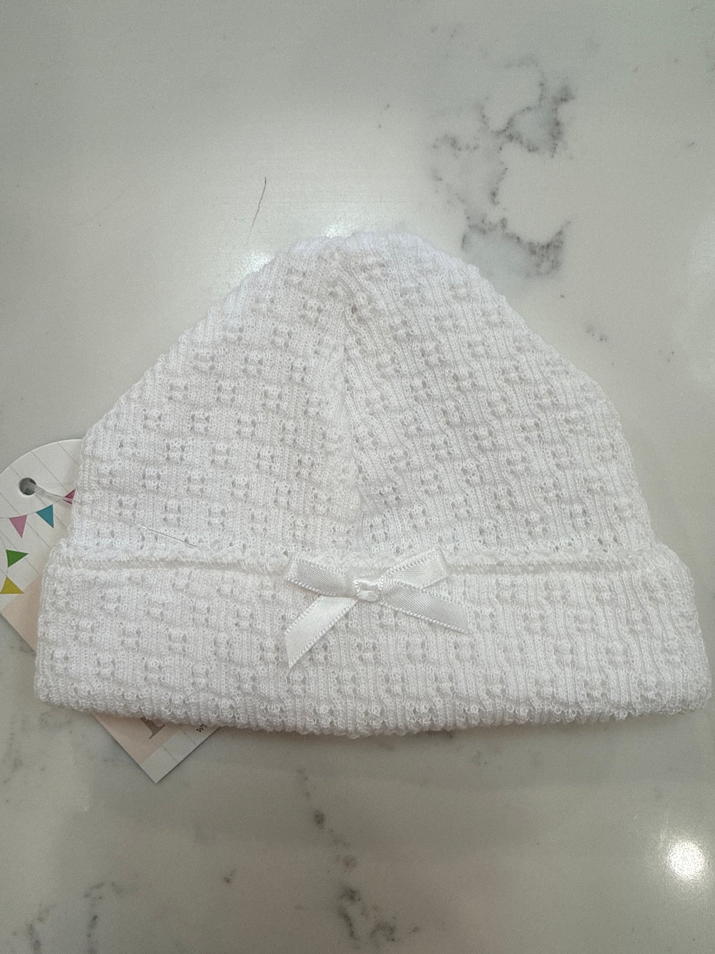 White Sailor Beanie with White Trim
