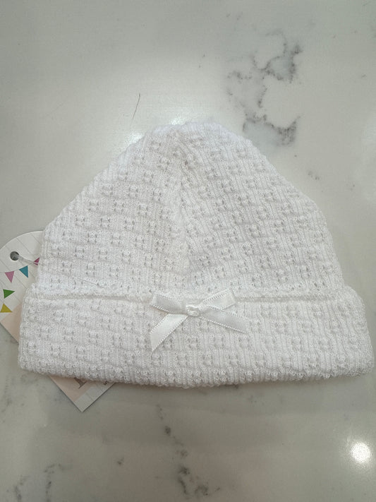 White Sailor Beanie with White Trim
