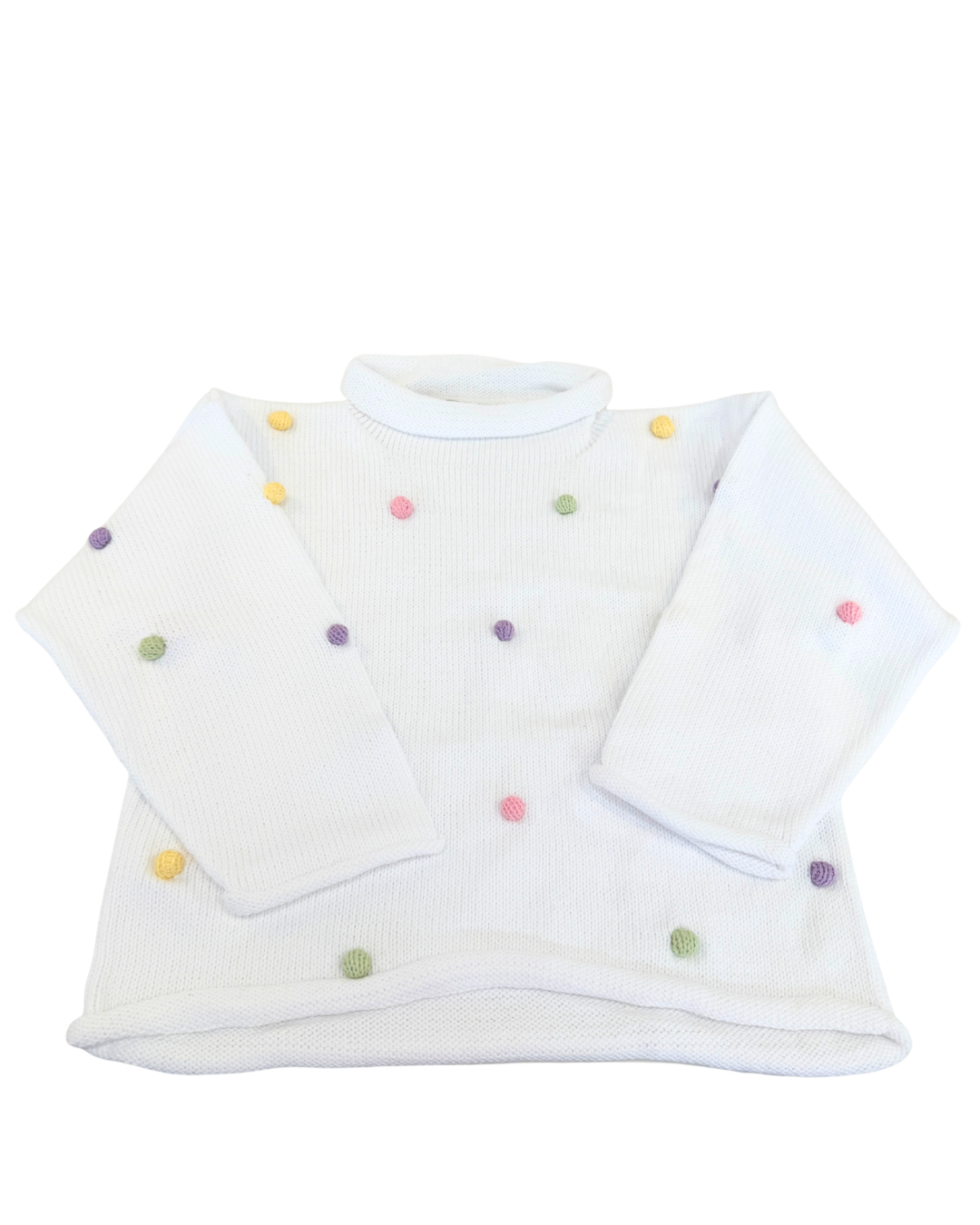 All Over Pom Pom Roll Sweater