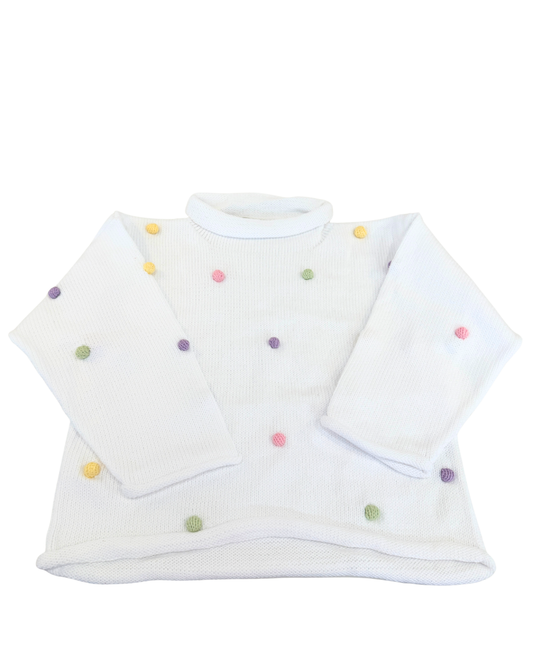 All Over Pom Pom Roll Sweater