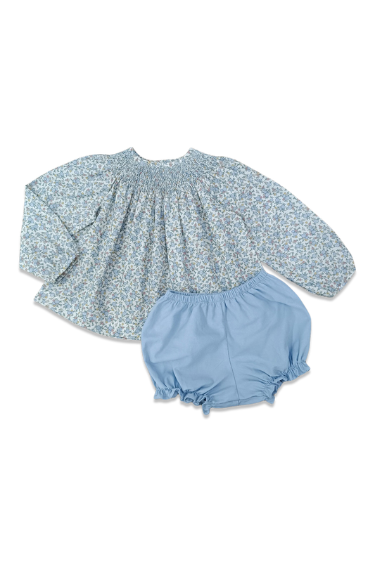 Millie Set Crysanthemum Floral & Blue Cord