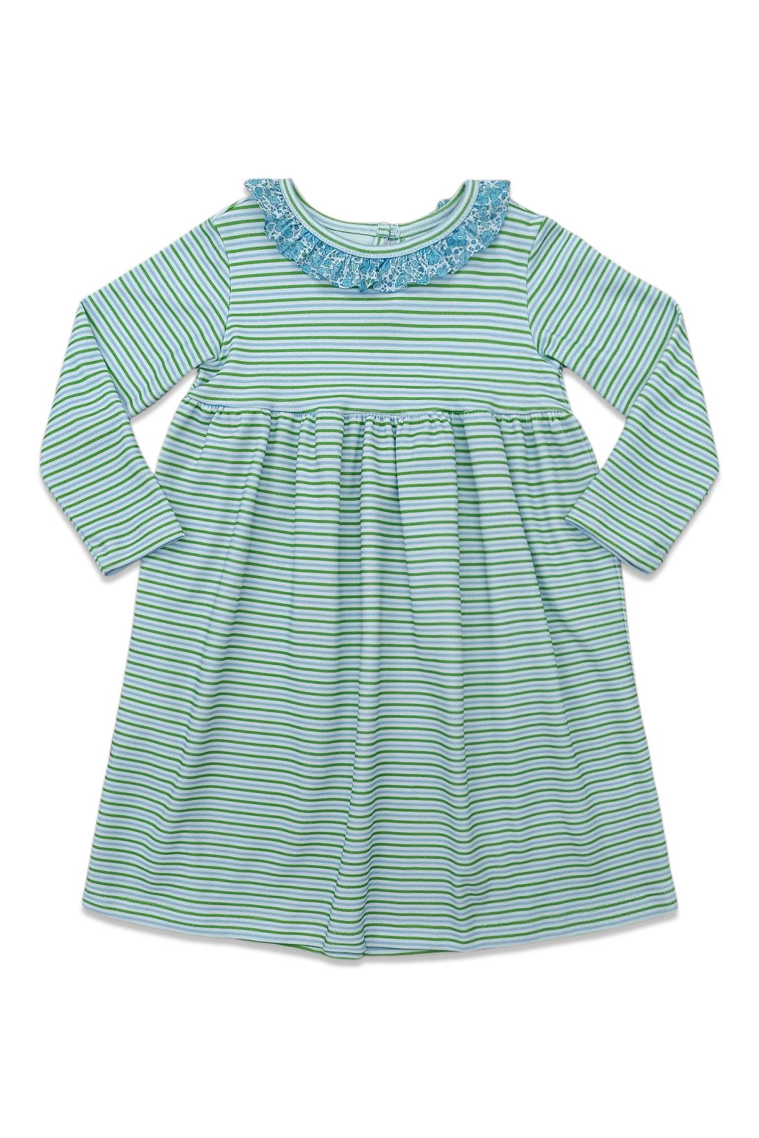 Cici Dress Snowdrop Floral and Stripe