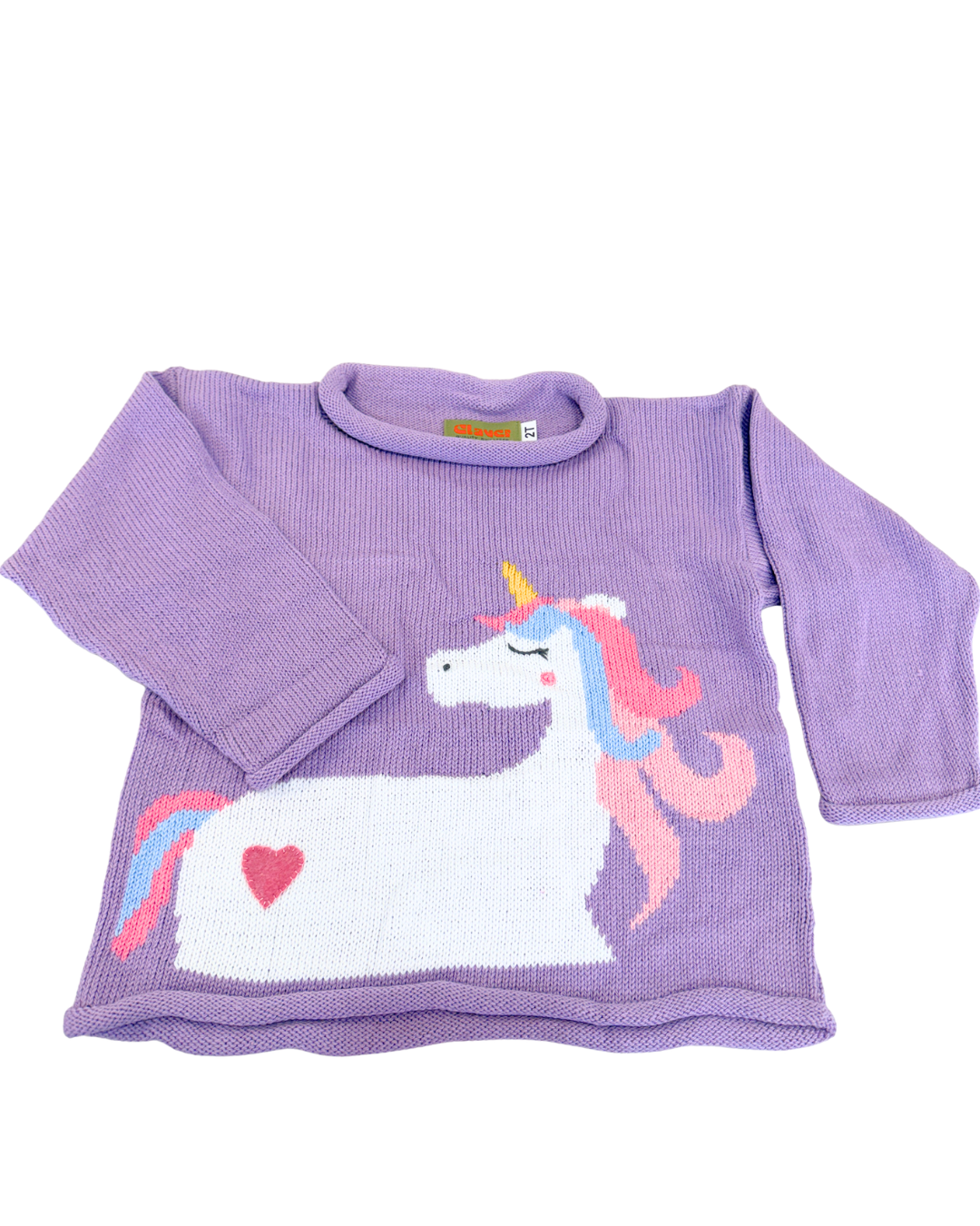 Purple Unicorn Roll Sweater