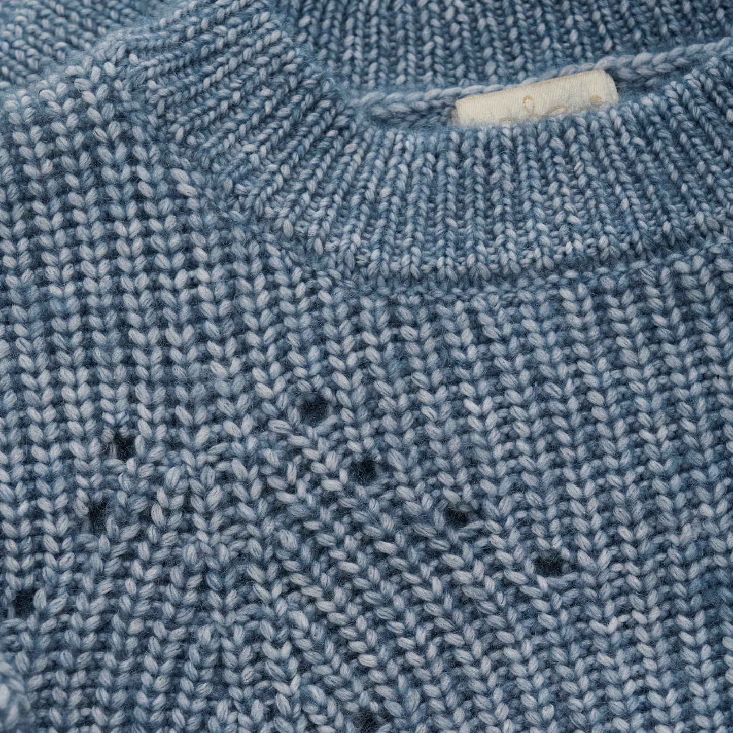 Denim Knit Pullover Sweater