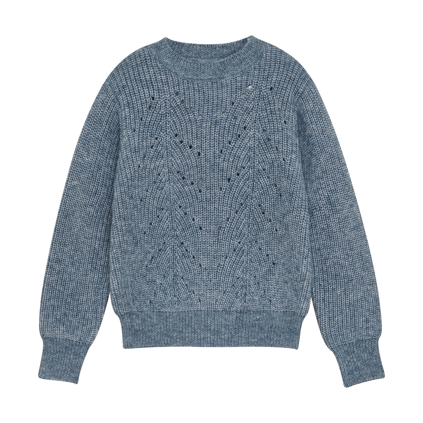 Denim Knit Pullover Sweater