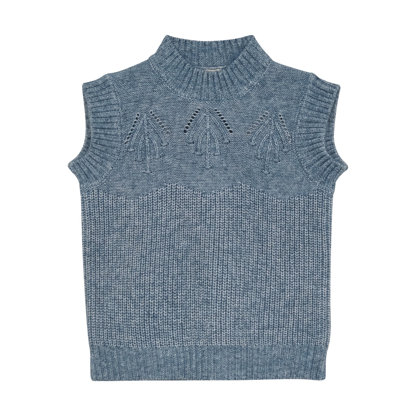 Denim Slipover Knit Sweater Vest