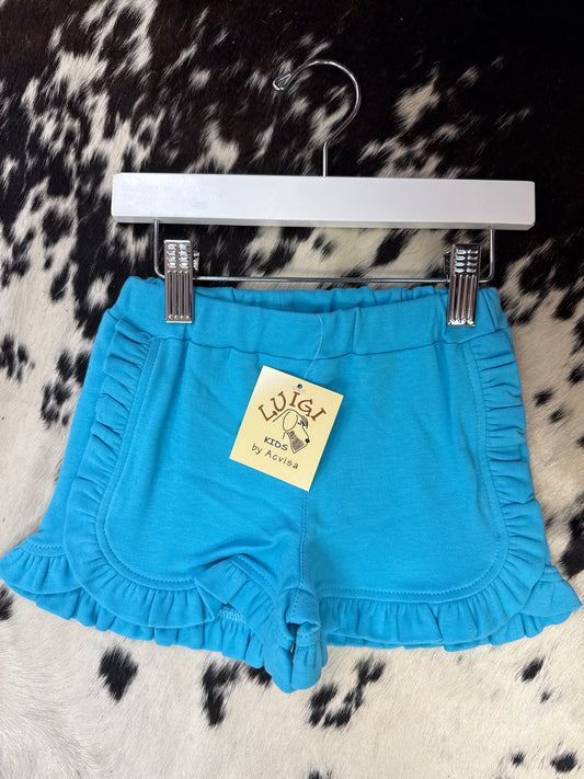 Ruffle Shorts Turquoise