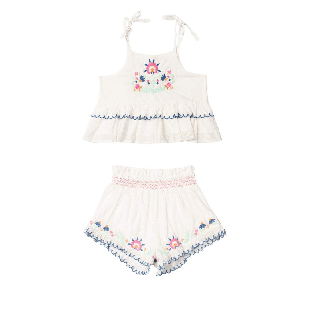 Summer Blossom Set With Embroidery