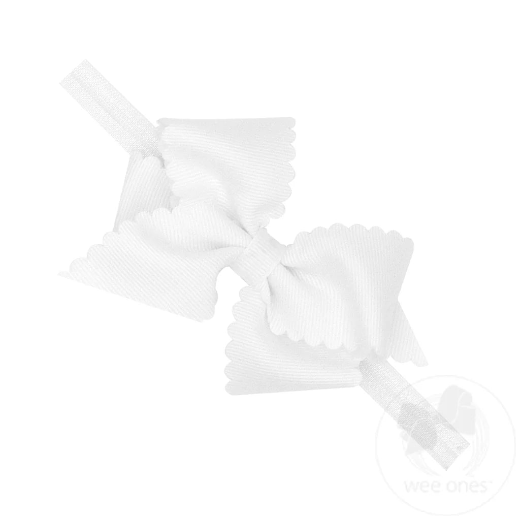 Solid Texture Band w/ Small Embossed Bow