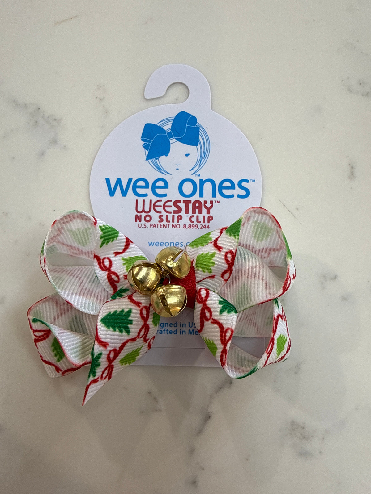 Mini Christmas Printed Jingle Bells Bows