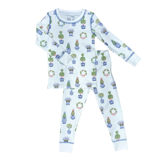 Spring Topiaries 2-Piece Pajama Set