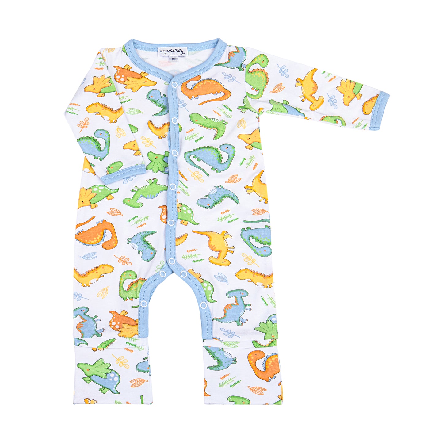 Dino Dreams Printed Playsuit Light Blue