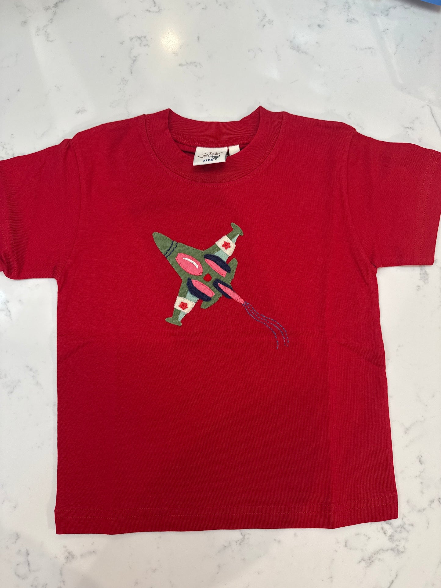 Red Fighter Jet T-Shirt