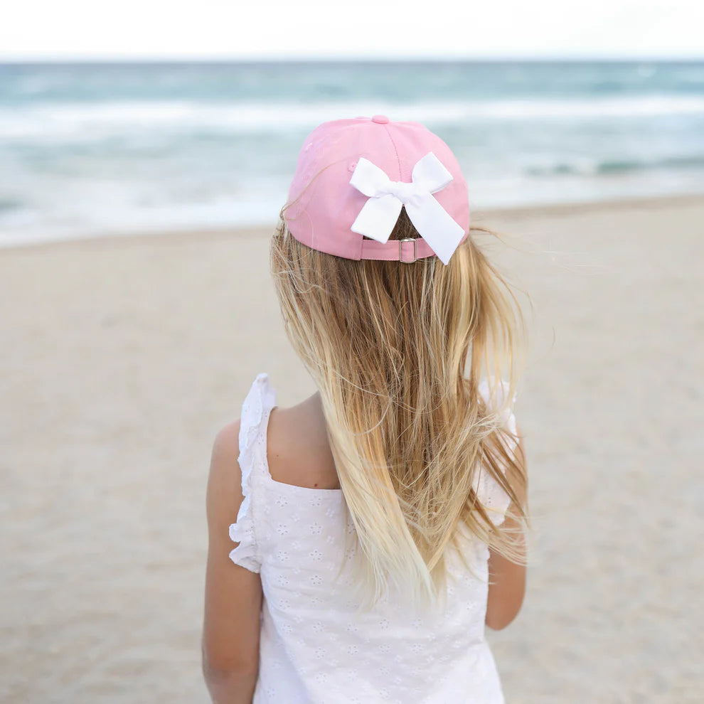 Bow Baseball Hat in Palmer Pink