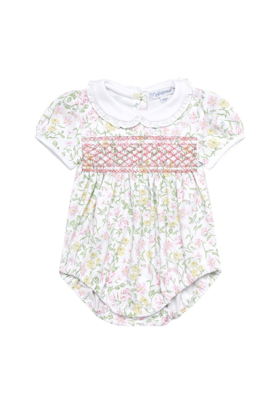 Berry Wildflowers Smocked Bubble