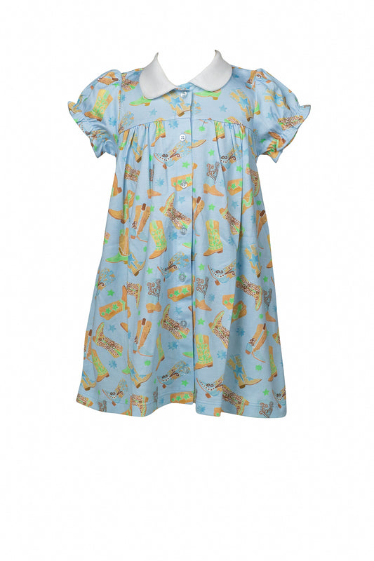 Boots Button Front Dress