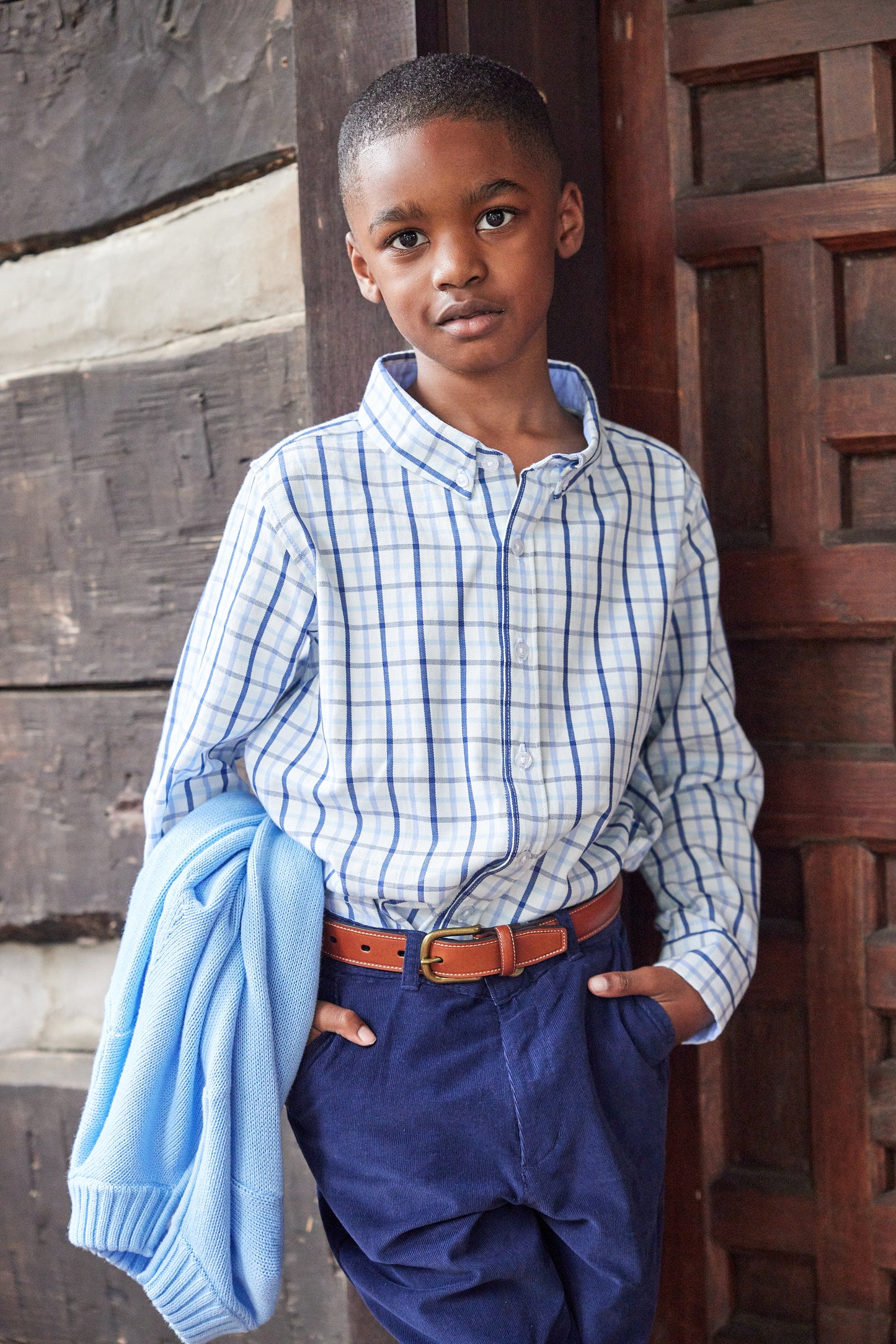 Button Down Shirt Blue Ridge Plaid