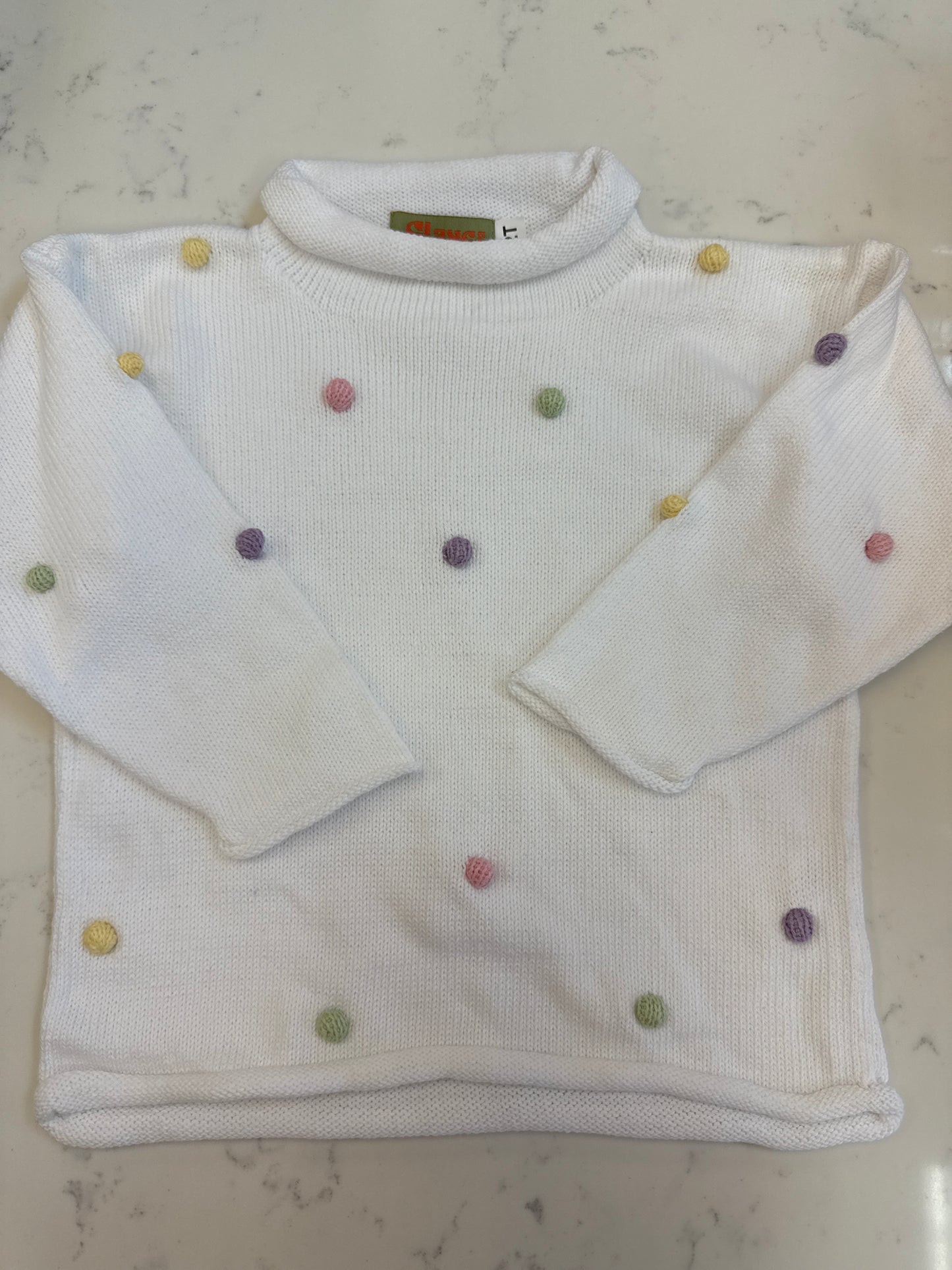 White Pom-Pom Sweater