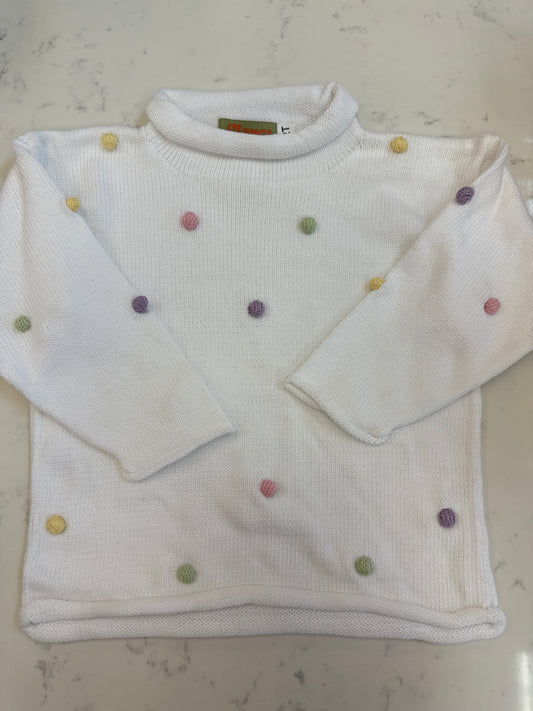 White Pom-Pom Sweater
