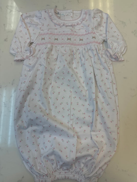 Juliette's Classics Printed Gathered Gown Pink