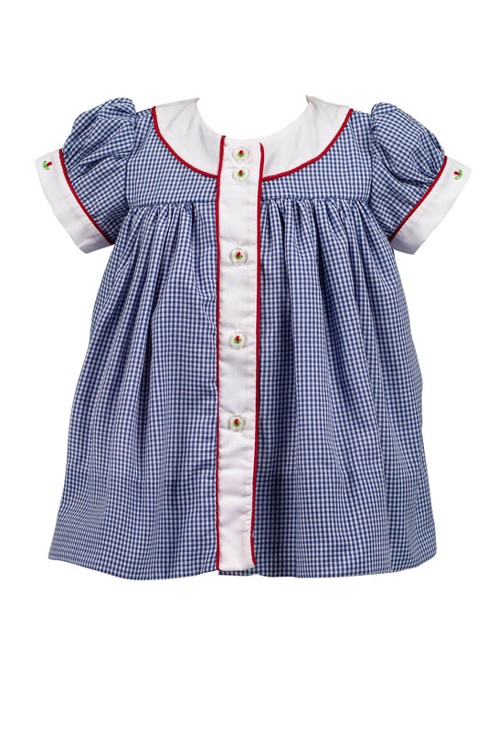 Choate Navy Gingham Dress