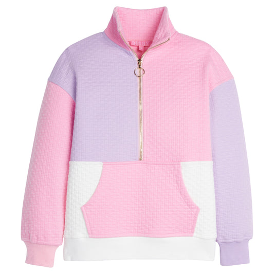 Color Block Pullover Pink and Lilac