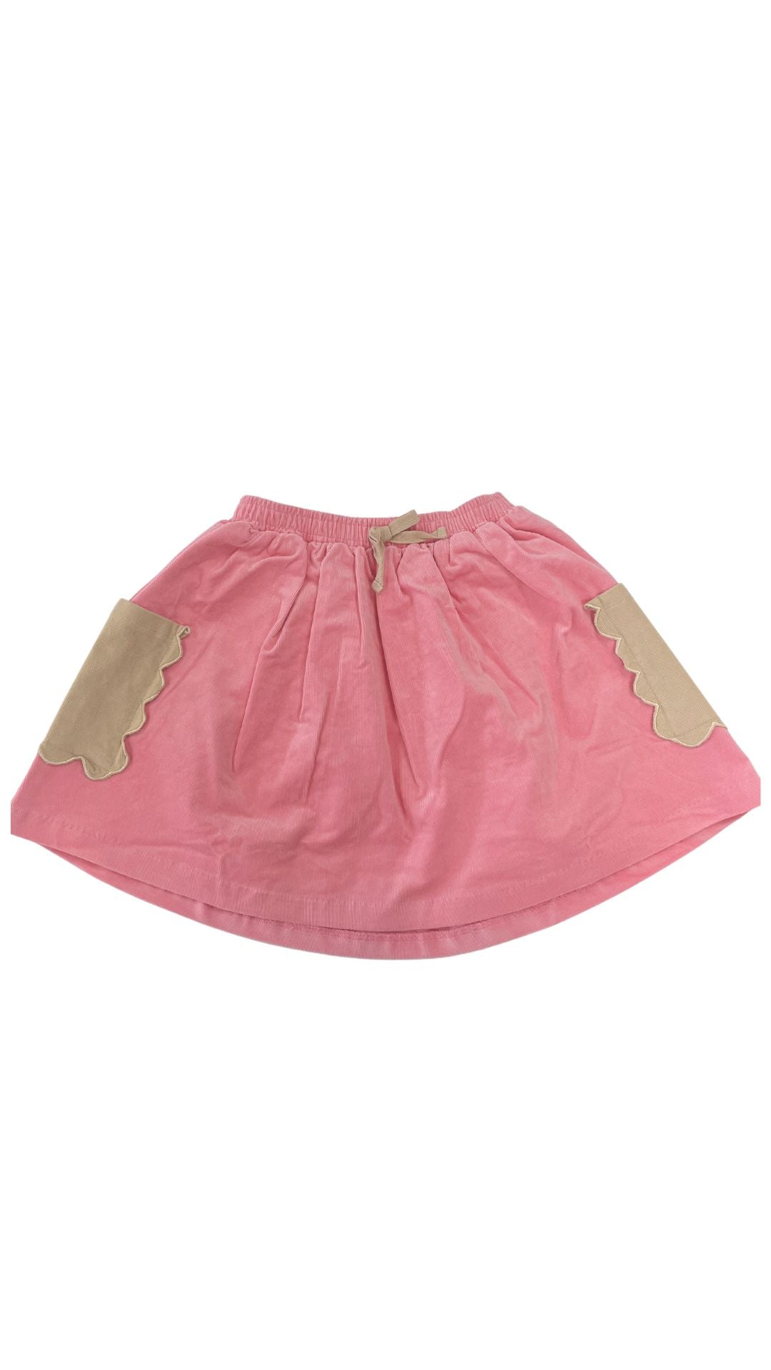 Colorblock Circle Skirt Pink and Cream