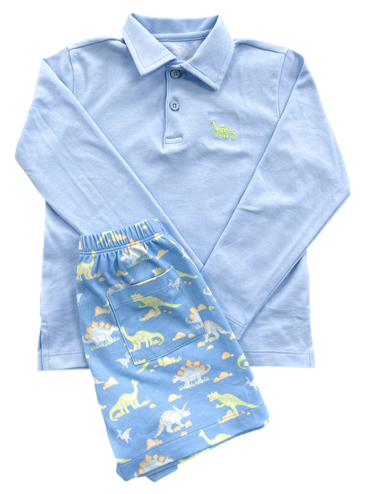 Conrad Short Set Dinosaur Knit