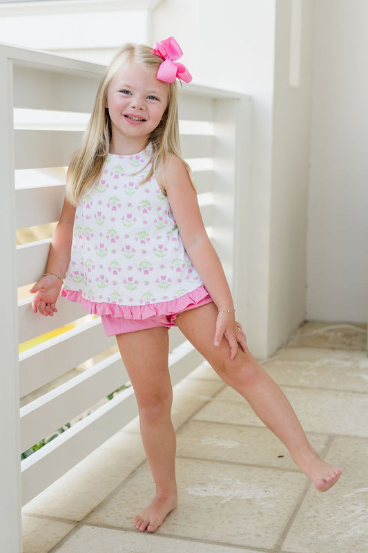 Tulip Knit Poppy Bloomer Set