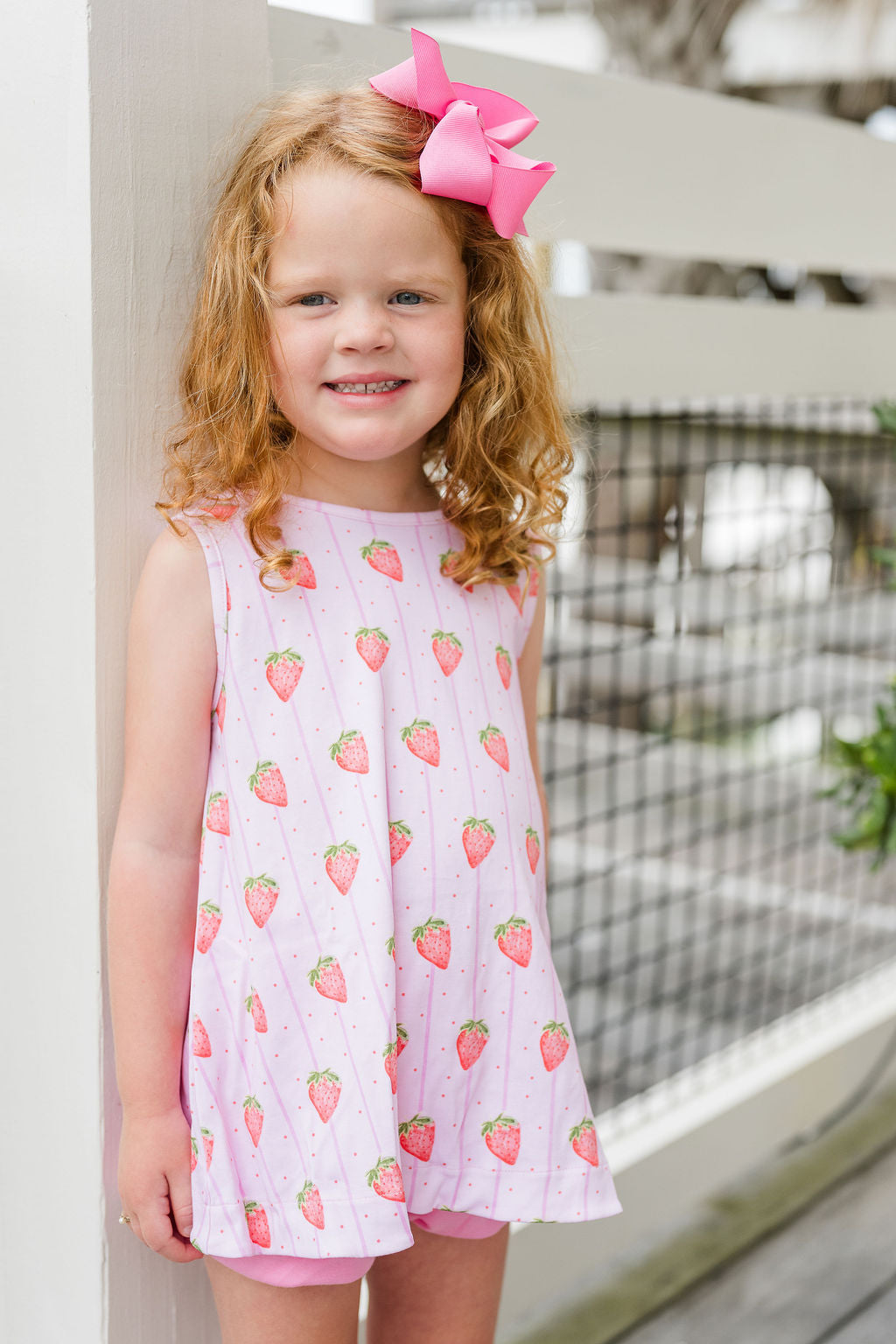 Strawberry Stripe Lottie Bloomer Set