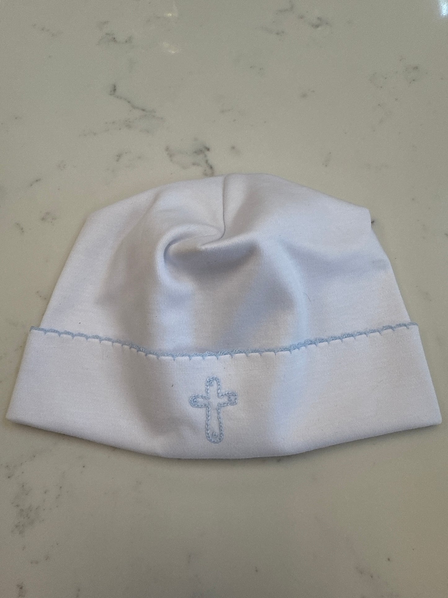 Blessed Blue Embroidered Hat
