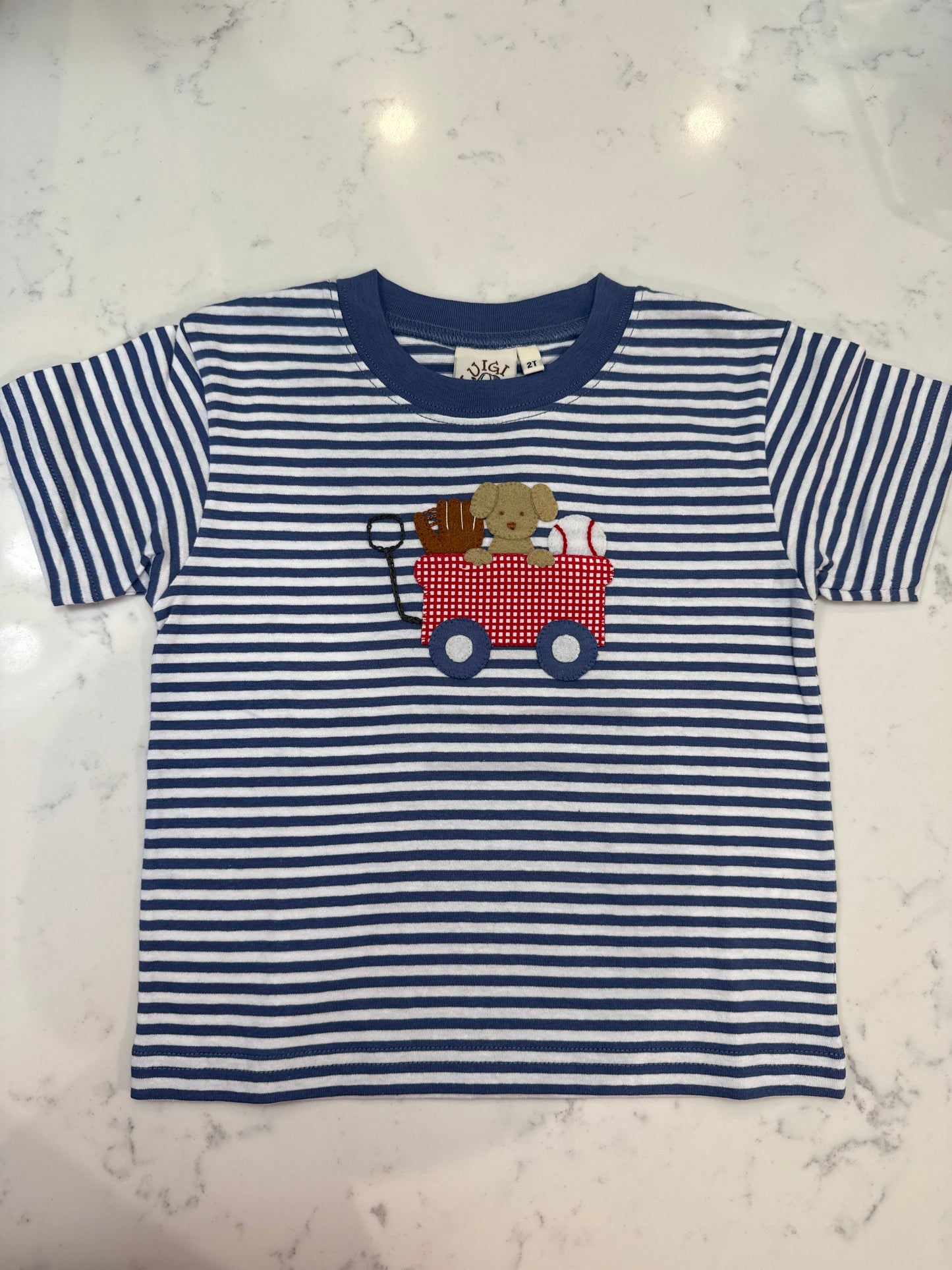 Wagon w/ Puppy Baseball SS T-Shirt