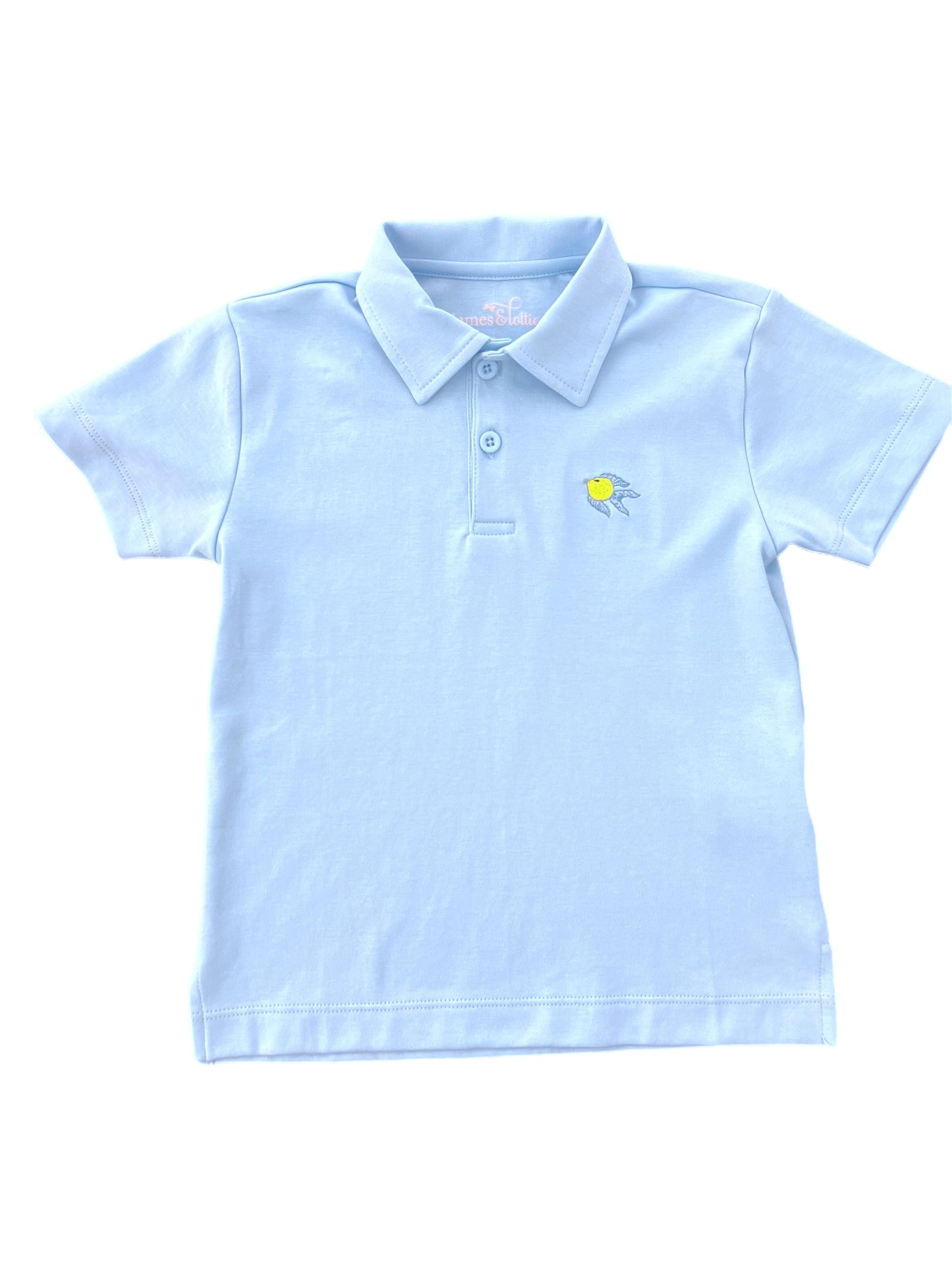 O'Fishally Summer Knit Light Blue Polo