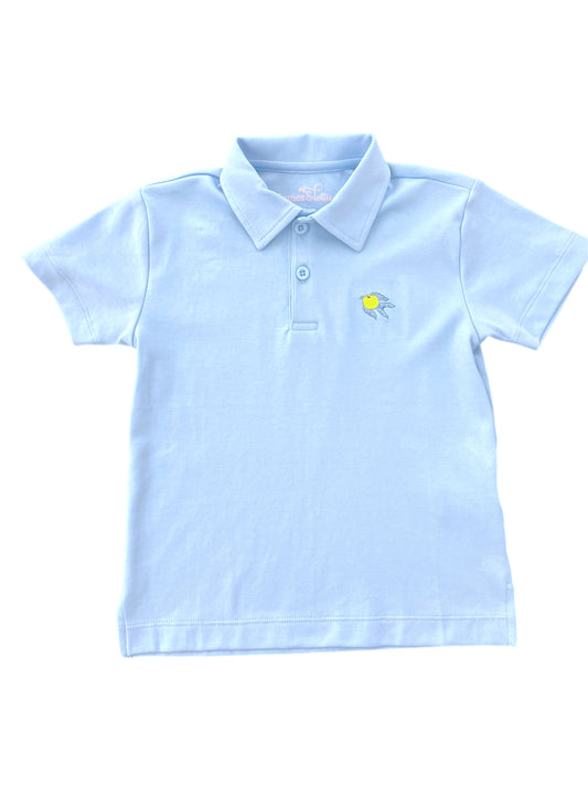 O'Fishally Summer Knit Light Blue Polo