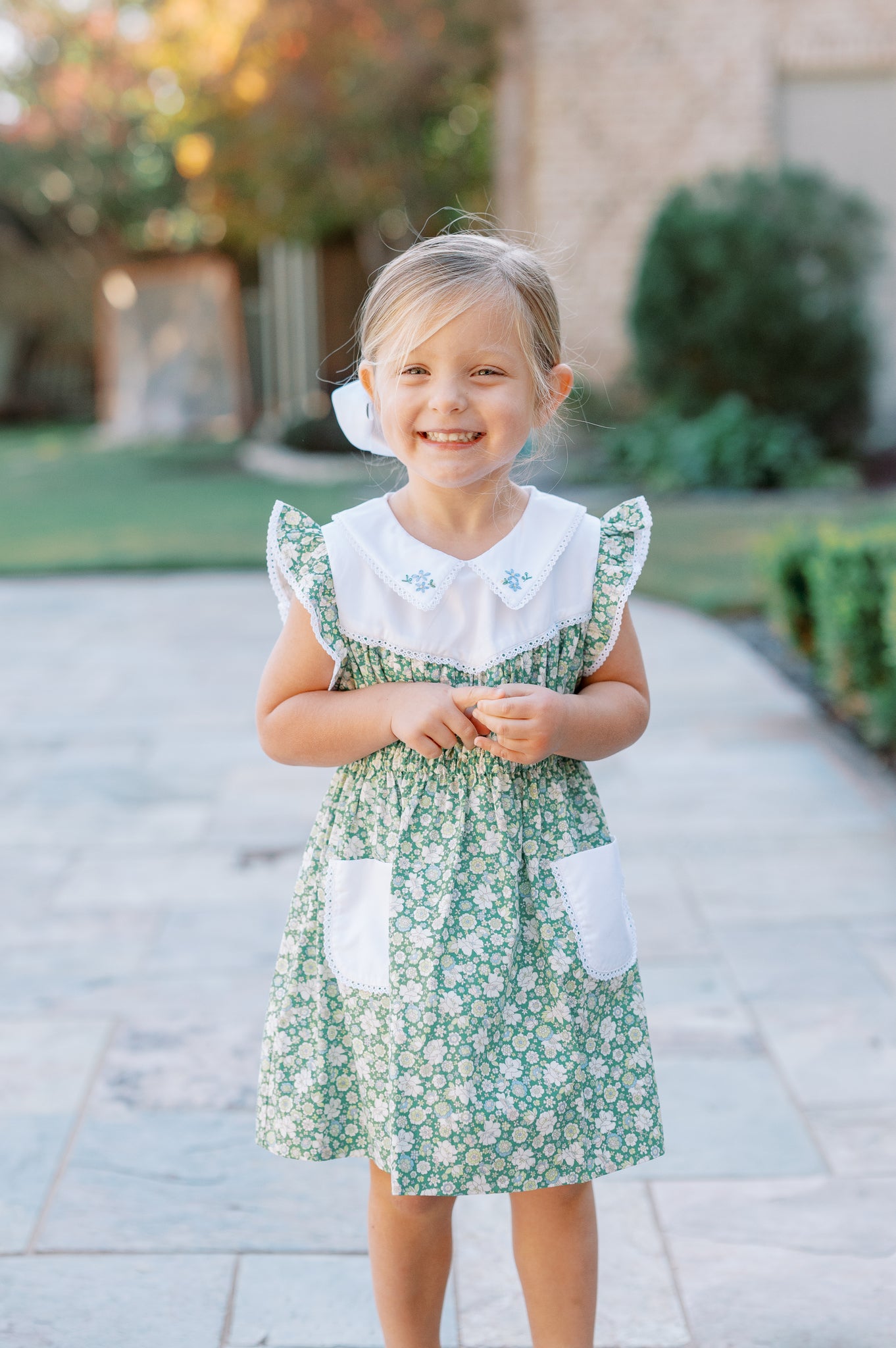 Francesca Flower Dress Green Floral