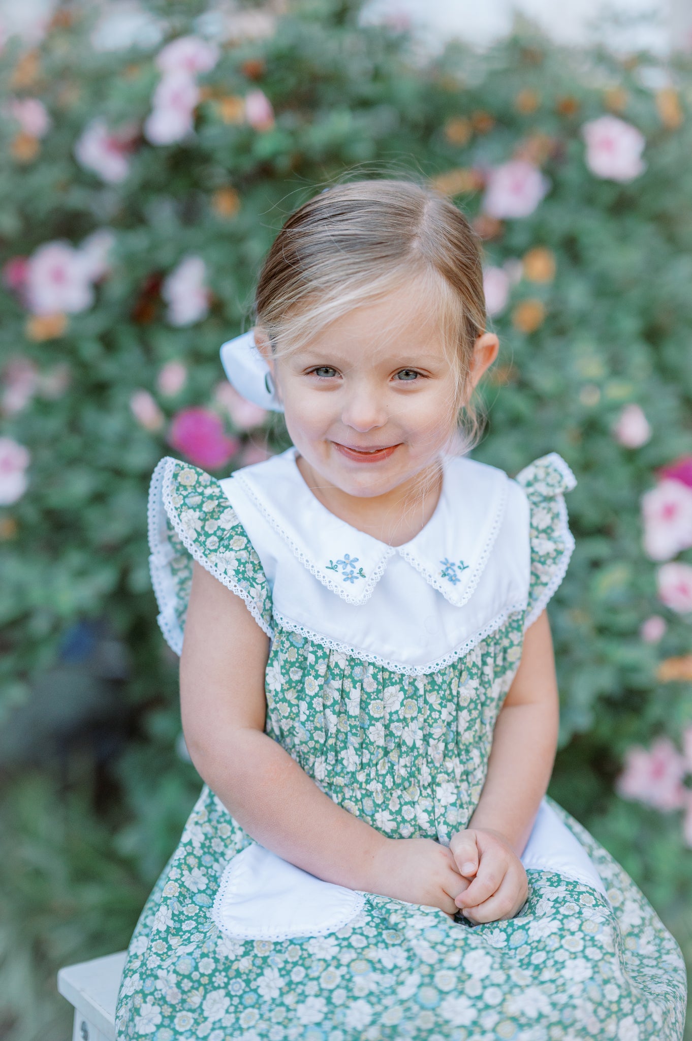 Francesca Flower Dress Green Floral