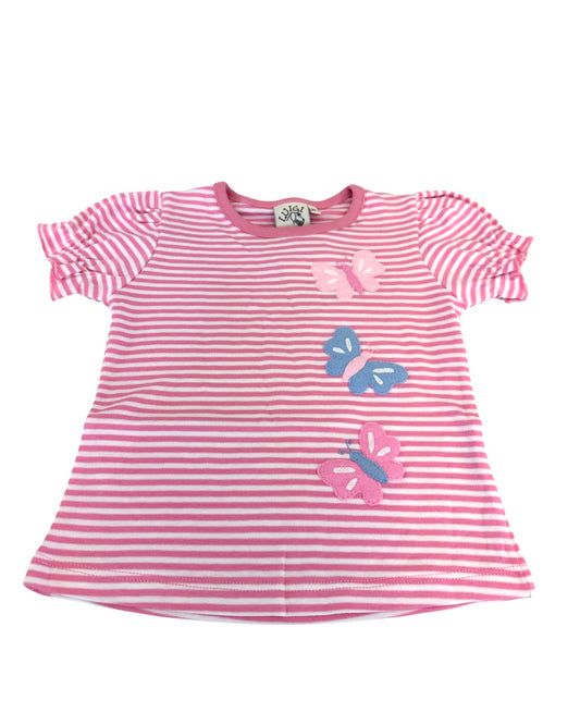 Butterfly Pink Stripe Shirt
