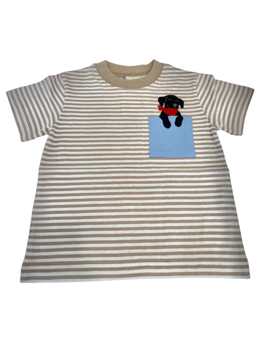 Stripe Black Lab Pocket Tee